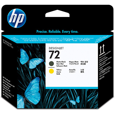 HP C9384A No.72 Matte Black and Yellow Printheads