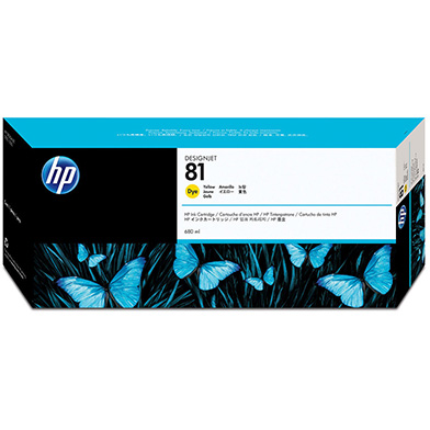 HP C4933A No.81 Yellow Dye Ink Cartridge (680ml)