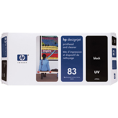 HP C4960A No.83 Black UV Printhead and Printhead Cleaner