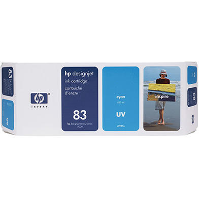 HP C4941A No.83 Cyan UV Ink Cartridge (680ml)