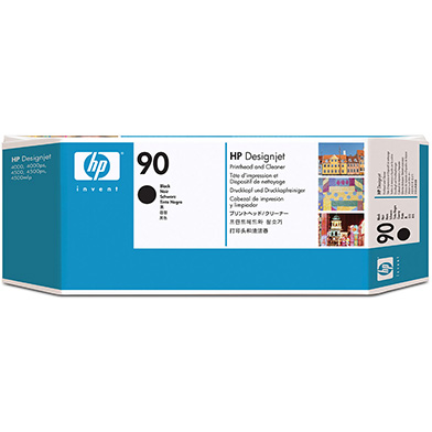 HP C5054A No.90 Black Printhead and Printhead Cleaner