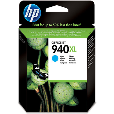 HP C4907AE No.940XL Cyan Ink Cartridge (1,400 Pages)
