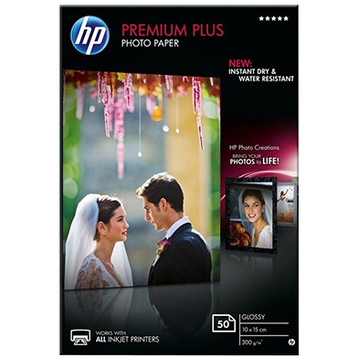 HP CR695A Premium Plus Glossy Photo Paper 10 x 15cm (50 Sheets)