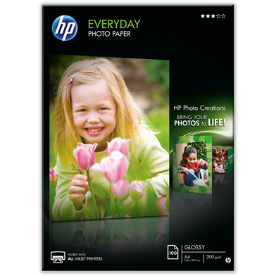 HP Q2510A Everyday Glossy Photo Paper - 200gsm (100 Sheets / A4 / 210 x 297 mm)