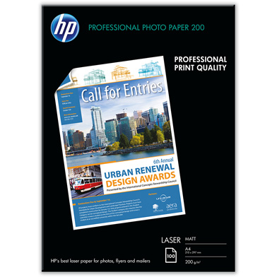 HP Q6550A Professional Matte Laser Photo Paper - 200gsm (100 Sheets / A4 / 210 x 297 mm)