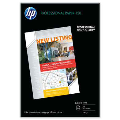 HP Q6593A Professional Inkjet Matte Paper - 120gsm (200 Sheets / A4 / 210 x 297 mm)