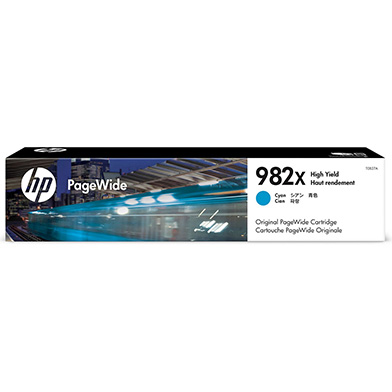 HP T0B27A 982X High Yield Cyan Original PageWide Cartridge (16,000 Pages)
