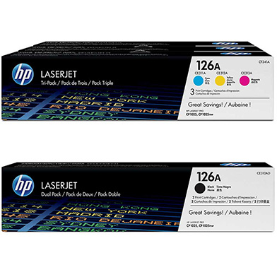 HP  126A Tri-Duo Toner Bundle Pack CMY (1K Pages) K (2.4K Pages)