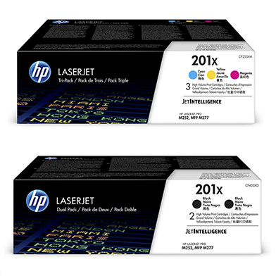 HP  201X Tri-Duo Toner Bundle Pack CMY (2.3K Pages) K (5.6K Pages)