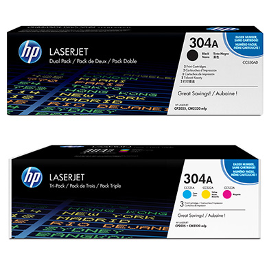 HP  304A Tri-Duo Toner Bundle Pack CMY (2.8K Pages) K (7K Pages)