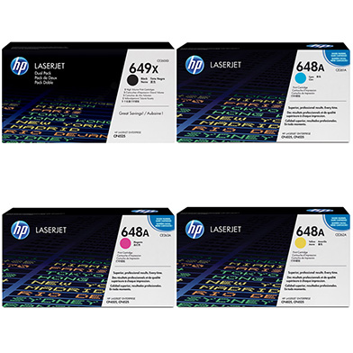 HP  648A/649X Tri-Duo Toner Bundle Pack CMY (11K Pages) K (34K Pages)