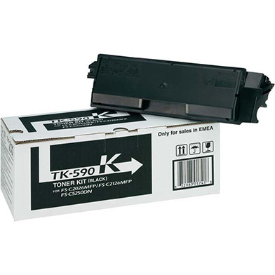 Kyocera 1T02KV0NL0 TK-590K Black Toner Cartridge (7,000 Pages)