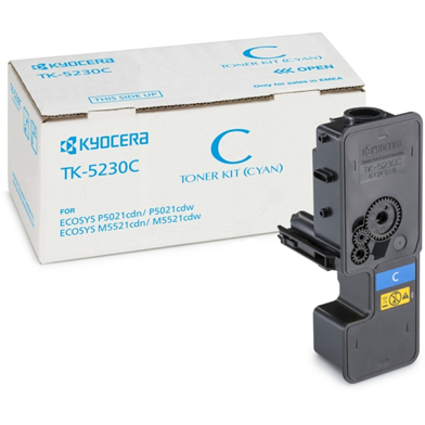Kyocera 1T02R9CNL0 TK-5230C Cyan Toner Cartridge (2,200 Pages)