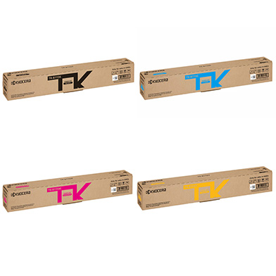 Kyocera TK-8115 Toner Bundle Pack K (12K Pages) CMY (6K Pages) 