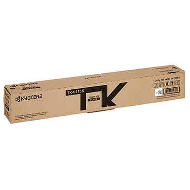 Kyocera 1T02P30NL0 TK-8115K Black Toner Cartridge (12,000 Pages)