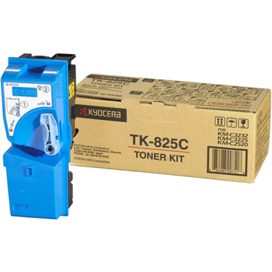 Kyocera 1T02FZCEU0 TK-825C Cyan Toner Cartridge (7,000 Pages)