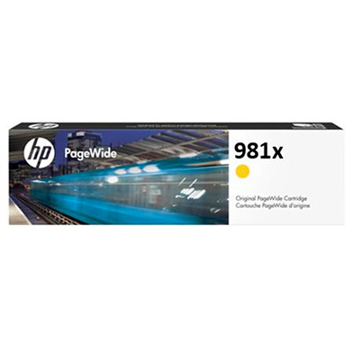 HP L0R11A 981X High Yield Yellow Original PageWide Ink Cartridge (10,000 Pages)