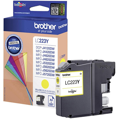 Brother LC223Y Yellow Ink Cartridge (550 Pages)