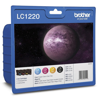 Brother LC1220VALBP Ink Cartridge Multipack CMYK (300 Pages)