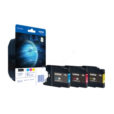 Brother LC1280XLRBWBP Ink Cartridge Multipack CMY (1,200 Pages)