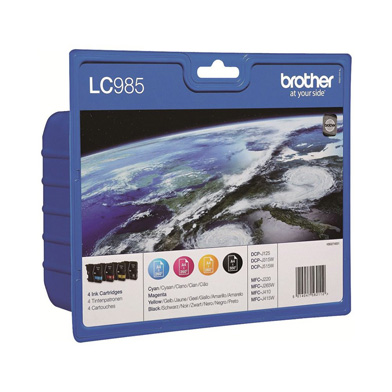 Brother LC985VALBP Ink Cartridge Multipack CMY (260 Pages) K (300 Pages)