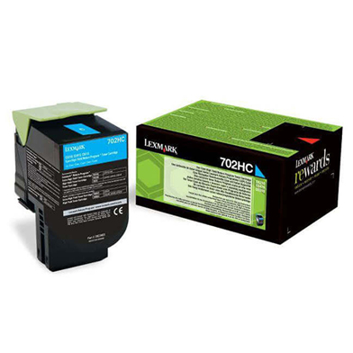 Lexmark 70C2HC0 702HC Cyan High Cap RP Toner Cartridge (3,000 Pages)