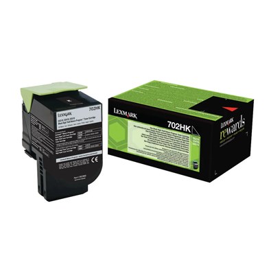 Lexmark 70C2HK0 702HK Black High Cap RP Toner Cartridge (4,000 Pages)