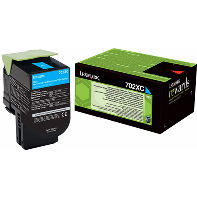 Lexmark 70C2XC0 Cyan Extra High Cap Toner Cartridge (4,000 Pages)