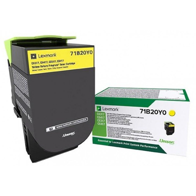 Lexmark 71B20Y0 Yellow Return Programme Toner Cartridge (2,300 Pages)