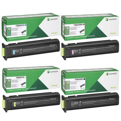 Lexmark 73B20 Return Programme Toner Value Pack K (20,000 Pages) CMY (15,000 Pages)