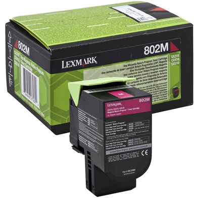 Lexmark 80C20M0 802M Magenta RP Toner Cartridge (1,000 Pages)