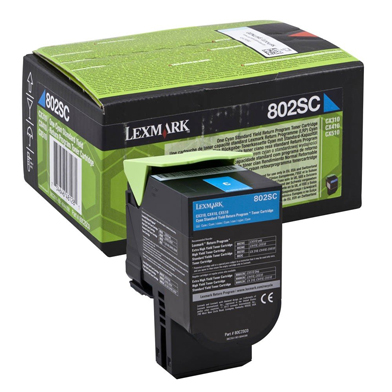 Lexmark 80C2SC0 802SC Cyan Standard RP Toner Cartridge (2,000 Pages)