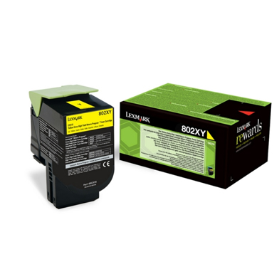 Lexmark 80C2XY0 802XY Yellow Extra High Capacity RP Toner Cartridge (4,000 Pages)