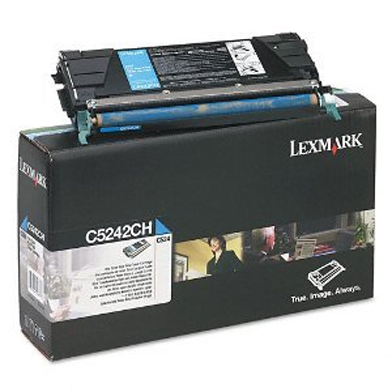 Lexmark C5242CH C5242CH Cyan High Yield Toner Cartridge (5,000 Pages)