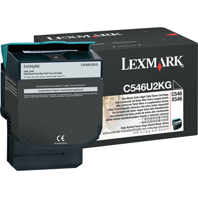 Lexmark C546U2KG C546U2KG Black Extra High Yield Toner Cartridge (8,000 Pages)