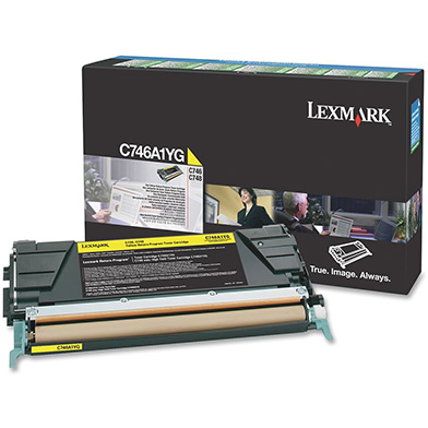 Lexmark C746A1YG Yellow Return Program Toner Cartridge (7,000 Pages)
