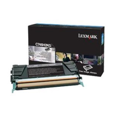 Lexmark C746H2KG C746H2KG Black High Yield Toner Cartridge (12,000 Pages)