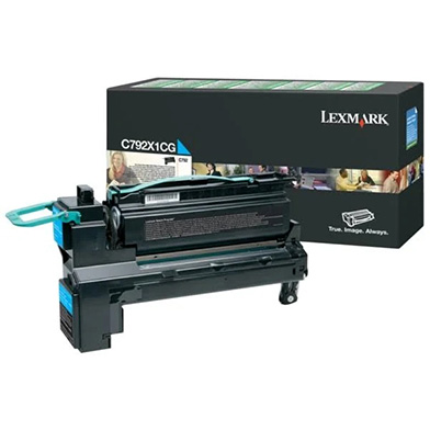 Lexmark C792X1CG Cyan Extra High-Cap Return Program Toner Cartridge (20,000 Pages)