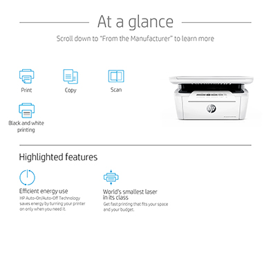 HP LaserJet Pro MFP M28a A4 Mono Multifunction Laser Printer - W2G54A