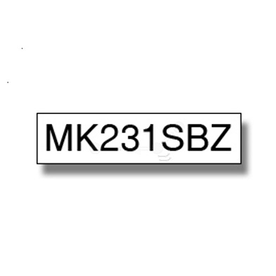Brother MK231SBZ M-K231SBZ 12mm Labelling Tape (BLACK ON WHITE)