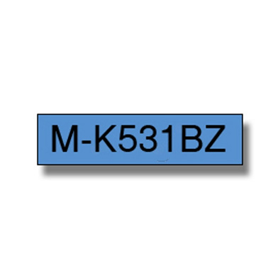 Brother MK531BZ M-K531BZ 12mm Labelling Tape (BLACK ON BLUE)