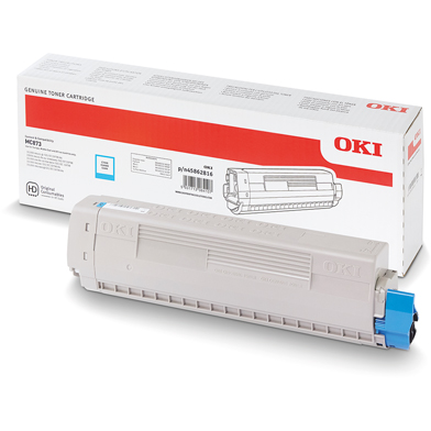OKI 45862816 High Capacity Cyan Toner Cartridge (10,000 Pages)