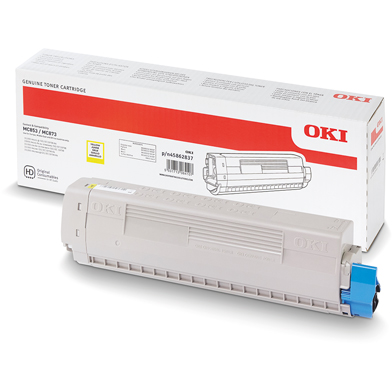 OKI 45862837 Yellow Toner Cartridge (7,300 Pages)