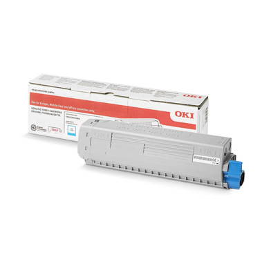 OKI 46861307 High Capacity Cyan Toner Cartridge (10,000 Pages)