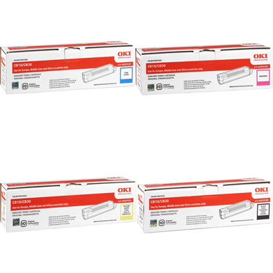 OKI C810 | C830 Toner Value Pack CMYK Pages)