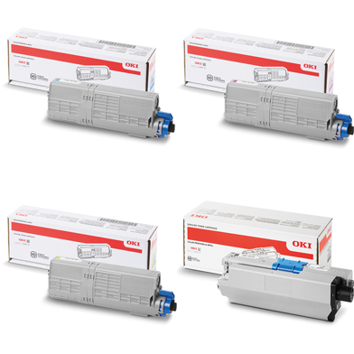 OKI  High Capacity Toner Value Pack CMY (5,000 Pages) K (7,000 Pages)