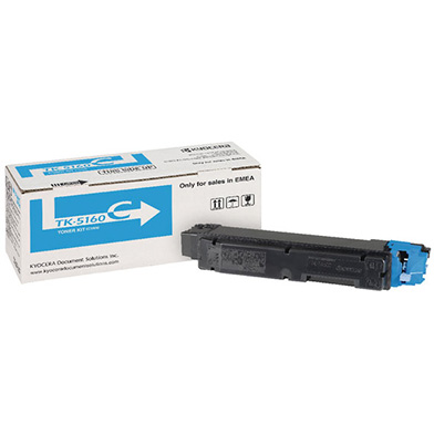 Kyocera 1T02NTCNL0 TK-5160C Cyan Toner Cartridge (12,000 Pages)