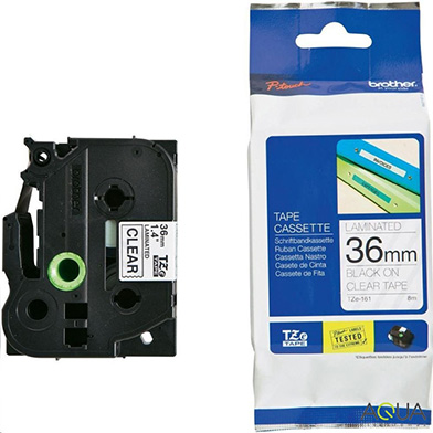 Brother TZe-161 36mm Labelling Tape (BLACK ON CLEAR)