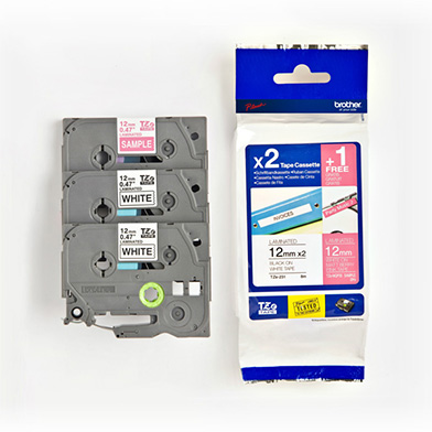 Brother TZE32M3 TZE-32M3 12mm Labelling Tape Multipack (Includes 2 x TZE-231 + 1 x TZE-MQP35)