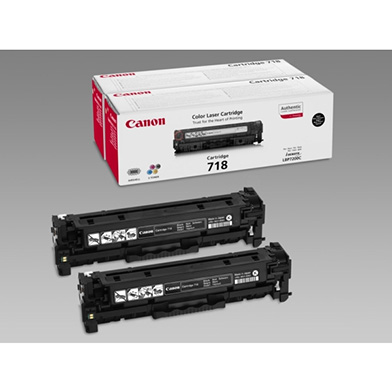 Canon 2662B005AA Black 718 Toner Cartridge Twin Pack (6,800 Pages)